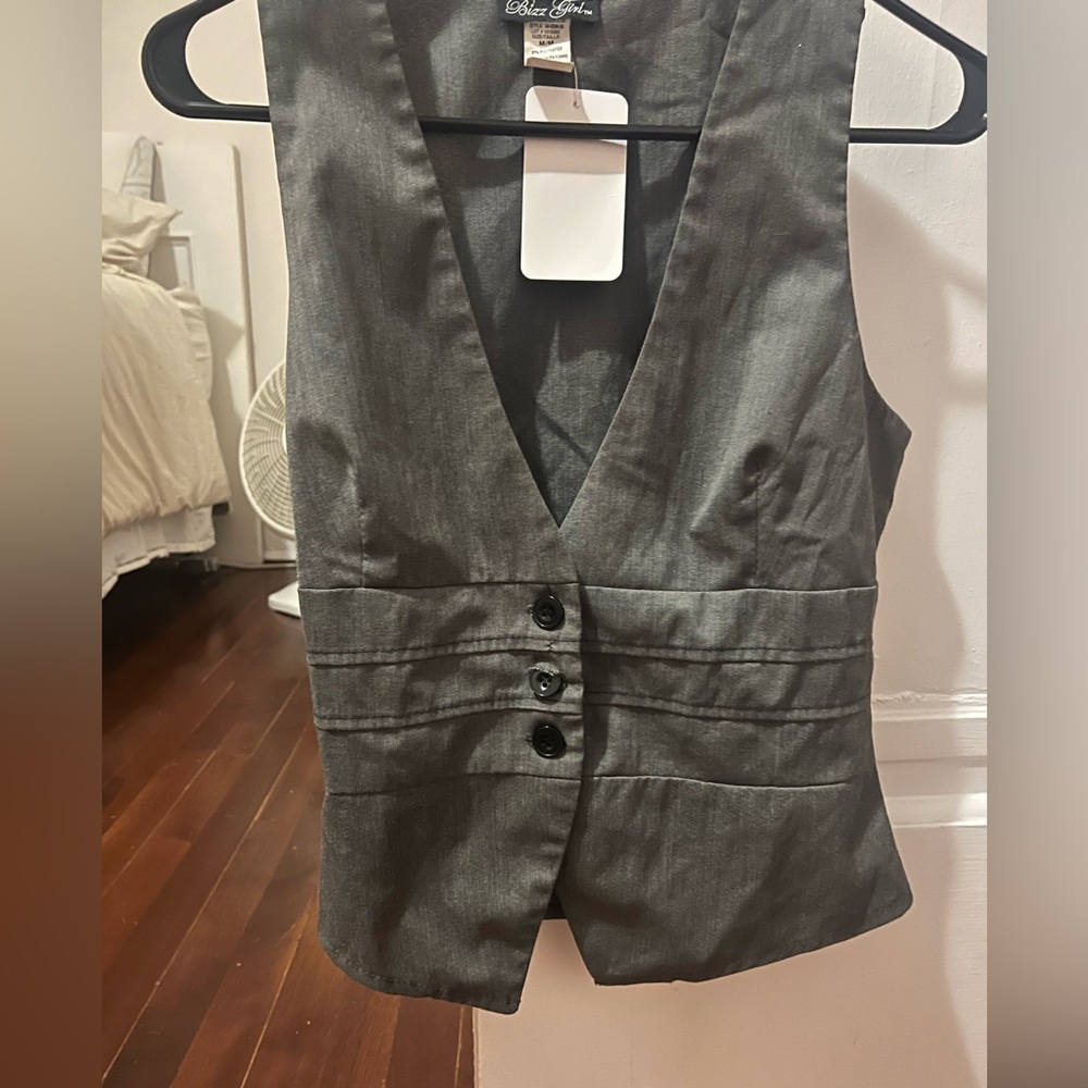 Black Buttoned Vest